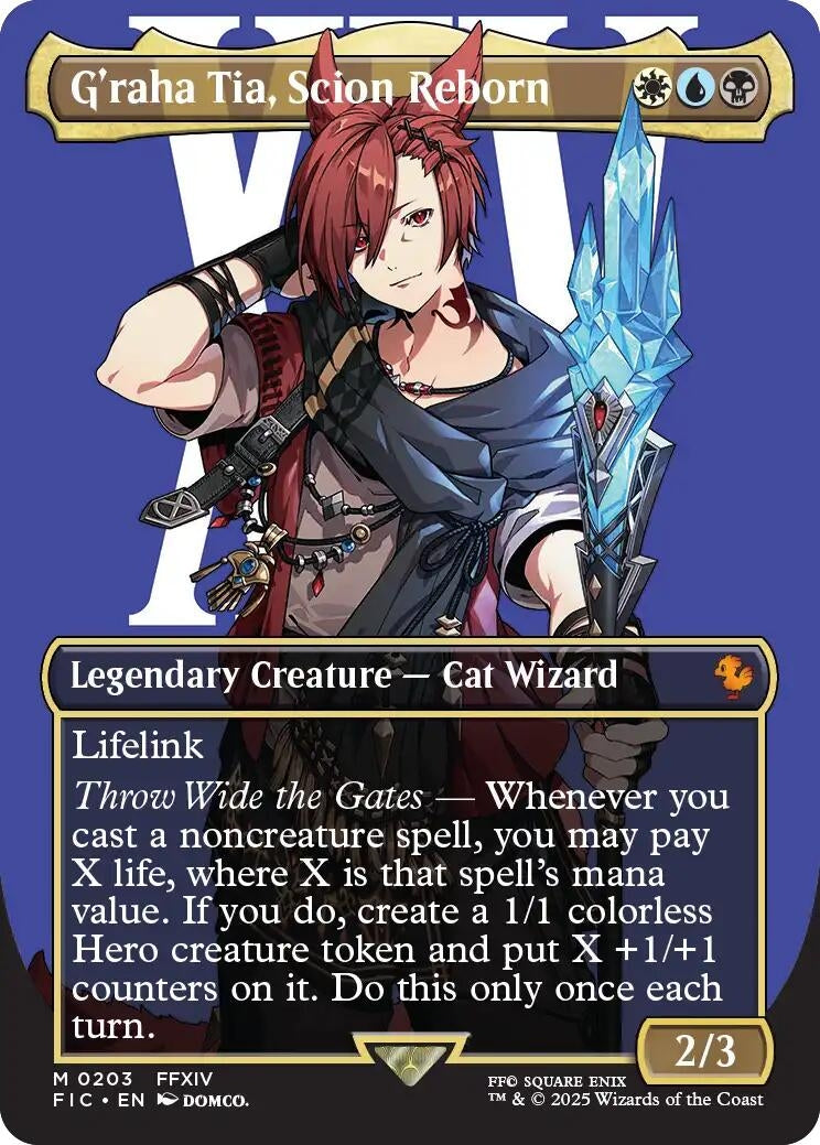 Image for G'raha Tia, Scion Reborn (Borderless) (203) (FIC) - Magic: The Gathering