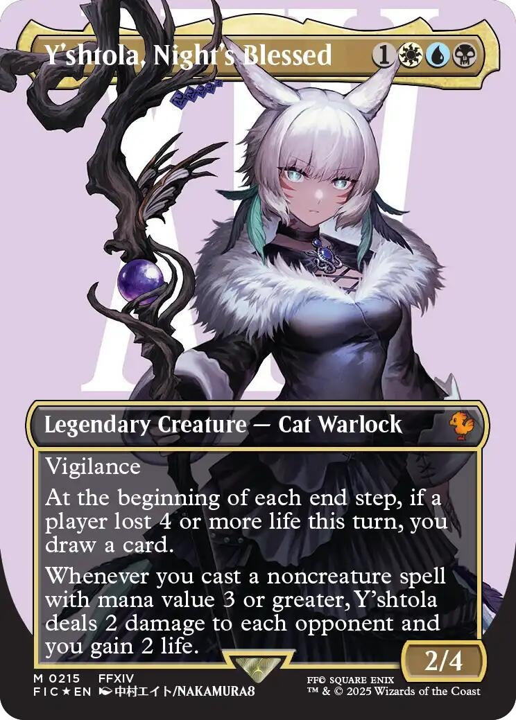 Image for Y'shtola, Night's Blessed (Borderless) (Surge Foil) (215) (FIC) - Magic: The Gathering