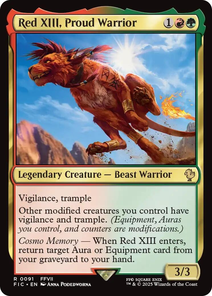 Image for Red XIII, Proud Warrior (91) (FIC) - Magic: The Gathering