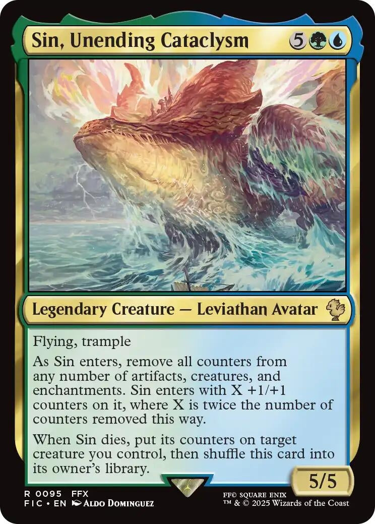 Image for Sin, Unending Cataclysm (95) (Commander: FINAL FANTASY) - Magic: The Gathering