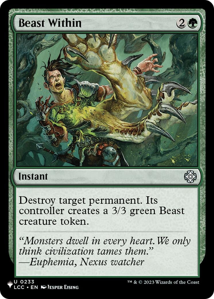 Image for Beast Within (LCC) (233) - Magic: The Gathering