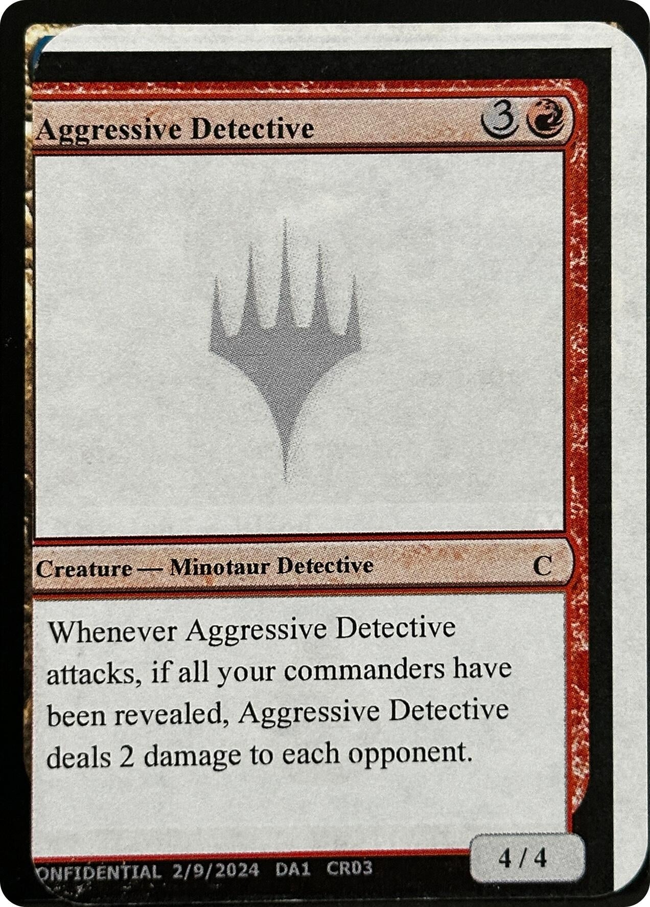 Aggressive Detective (Un-Known Event Playtest Cards)