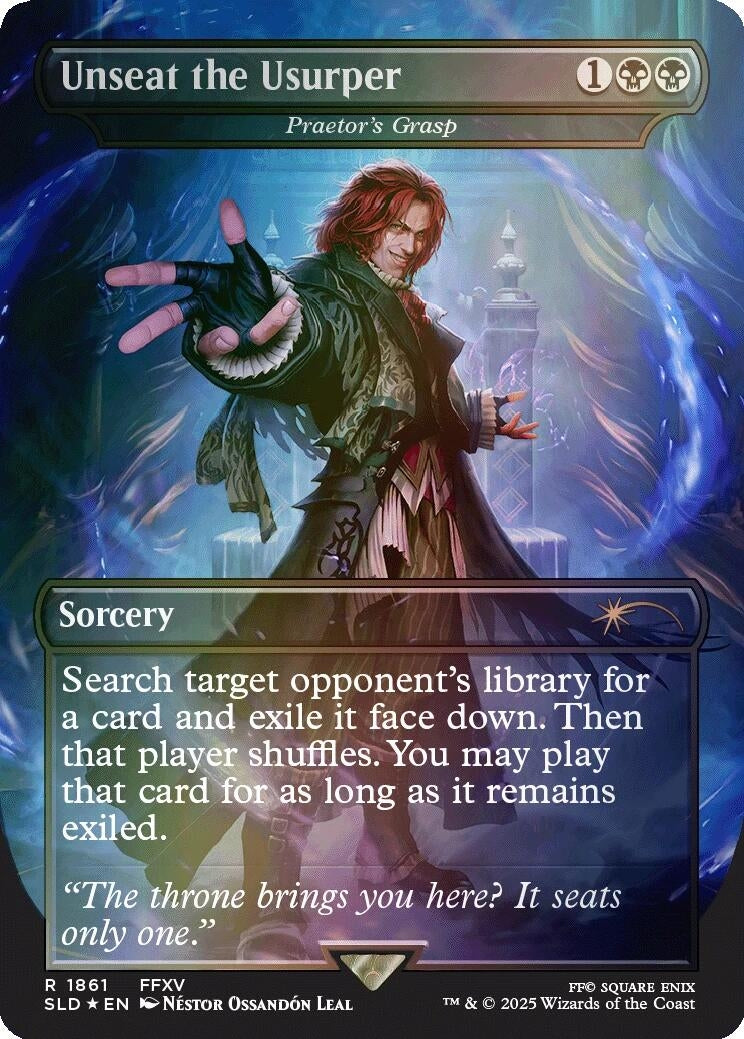 Image for Unseat the Usurper - Praetor's Grasp (Rainbow Foil) (1861) - Magic: The Gathering