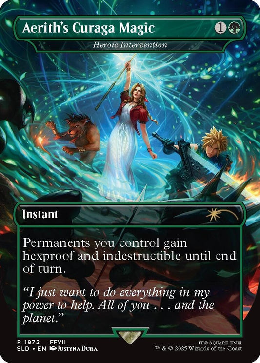 Aerith's Curaga Magic - Heroic Intervention (1872) (Secret Lair Drop Series)