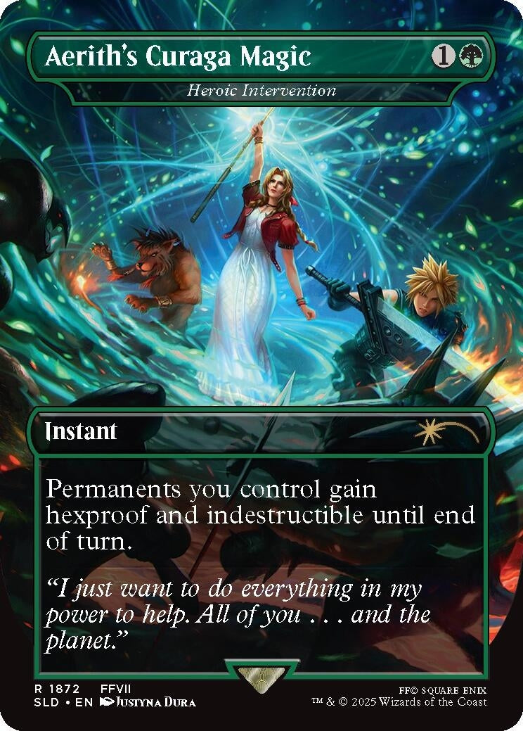 Aerith's Curaga Magic - Heroic Intervention (1872) (Secret Lair Drop Series)