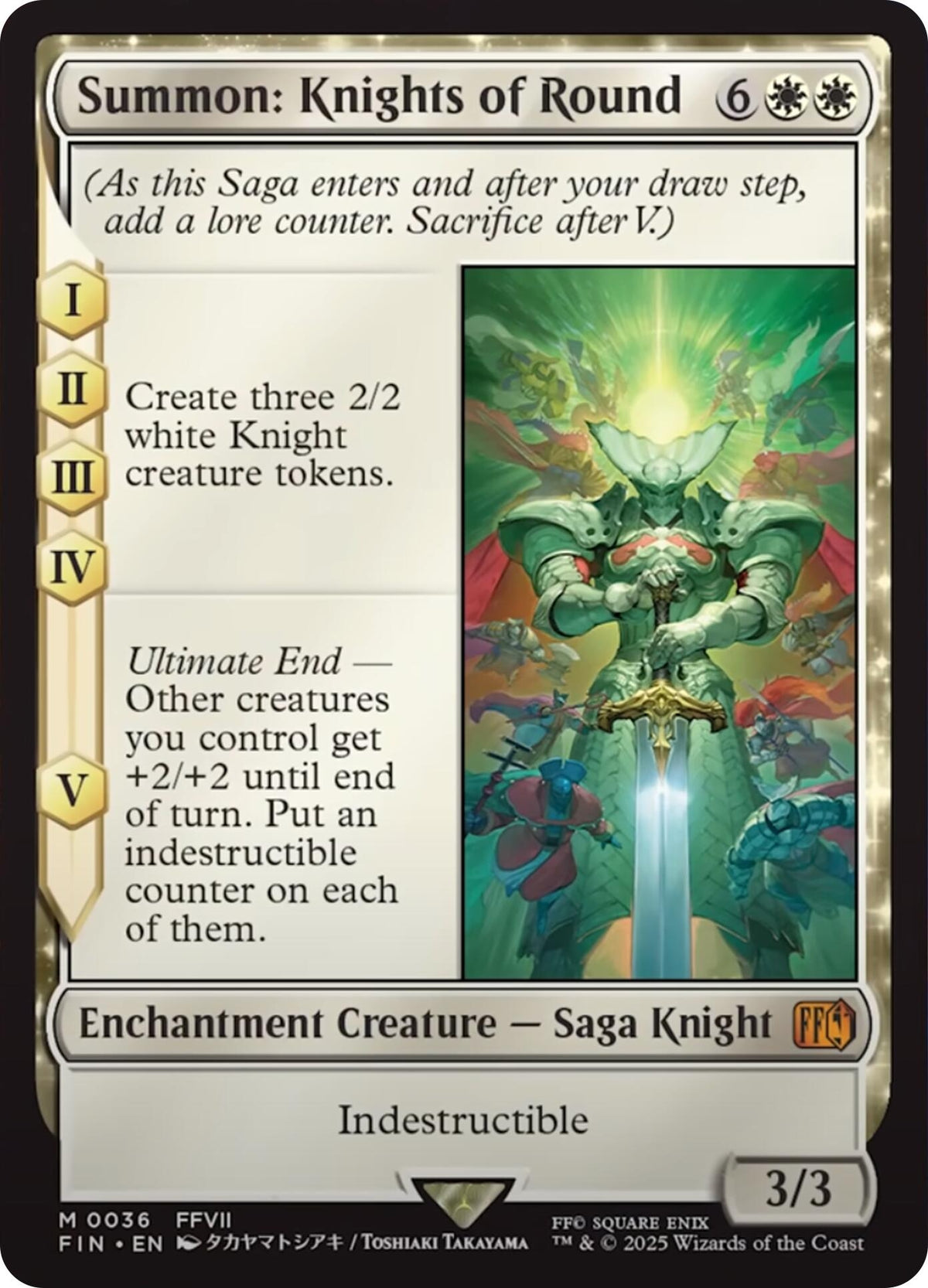 Image for Summon: Knights of Round (36) (FINAL FANTASY) - Magic: The Gathering