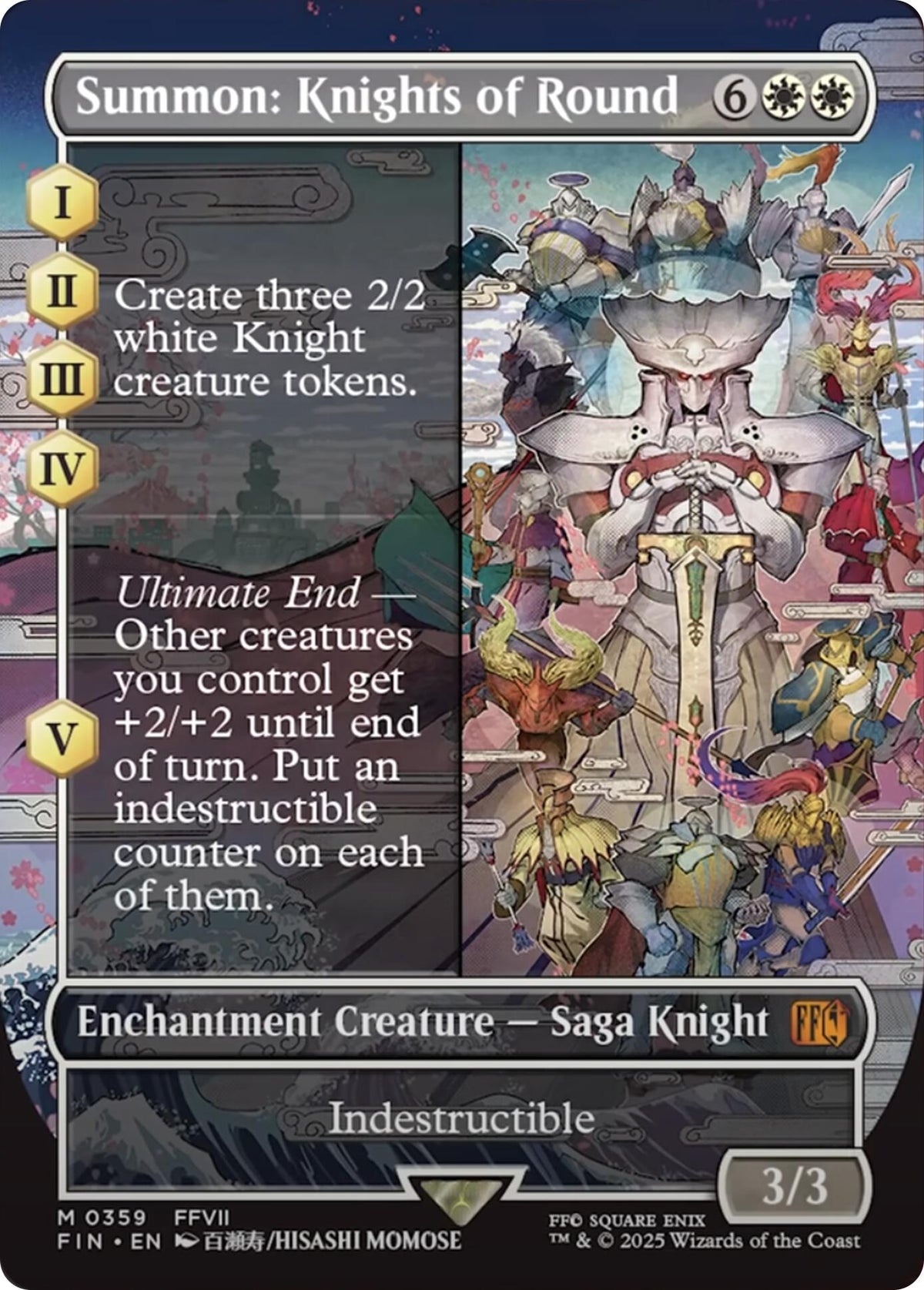 Image for Summon: Knights of Round (Borderless) (359) (FINAL FANTASY) - Magic: The Gathering
