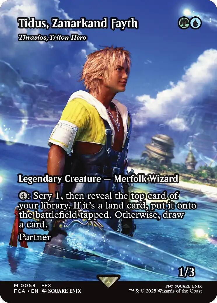 Image for Tidus, Zanarkand Fayth - Thrasios, Triton Hero (Showcase) (58) (FINAL FANTASY: Through the Ages) - Magic: The Gathering