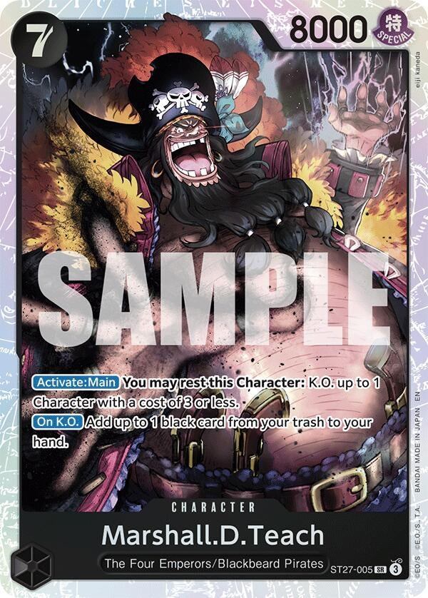 Image for Marshall.D.Teach (ST27-005) (ST27-005) (Starter Deck 27: BLACK Marshall.D.Teach) - One Piece Card Game