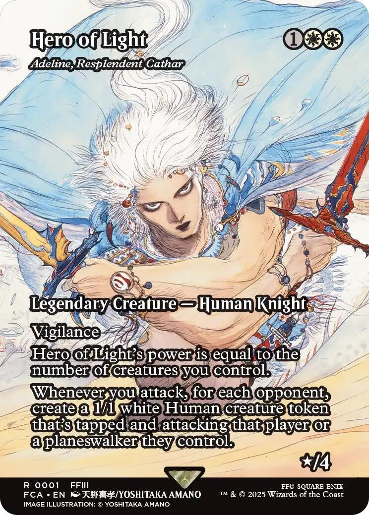 Image for Hero of Light - Adeline, Resplendent Cathar (Showcase) (1) (FINAL FANTASY: Through the Ages) - Magic: The Gathering
