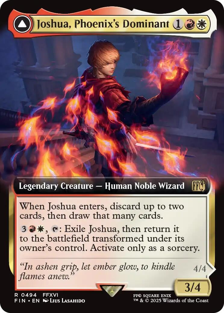 Image for Joshua, Phoenix's Dominant (Extended Art) (494) (FINAL FANTASY) - Magic: The Gathering