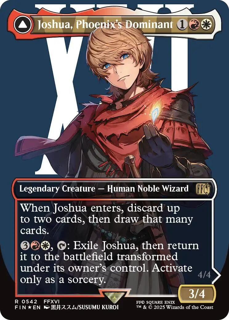 Image for Joshua, Phoenix's Dominant (Borderless) (Surge Foil) (542) (FINAL FANTASY) - Magic: The Gathering
