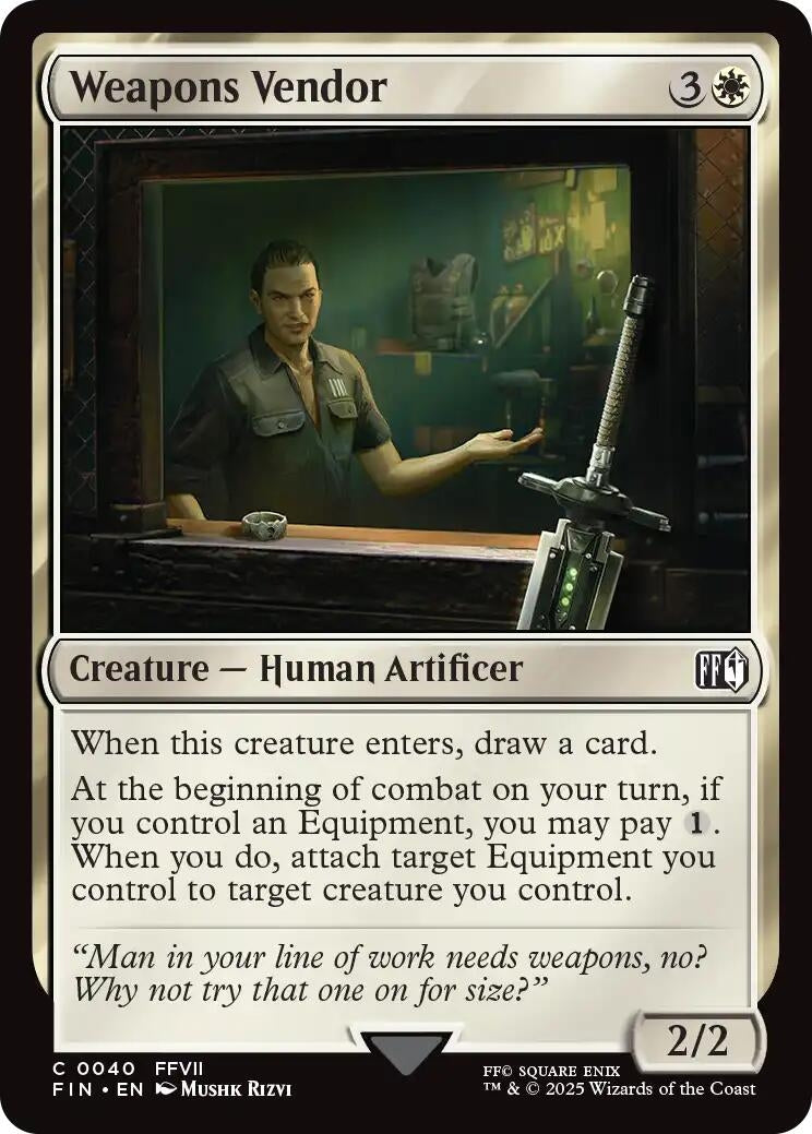 Image for Weapons Vendor (40) (FINAL FANTASY) - Magic: The Gathering