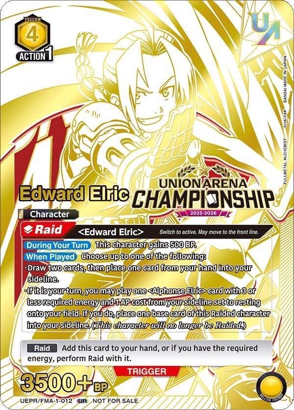 Image for Edward Elric (Regionals 25-26) (UEPR/FMA-1-012) - Union Arena