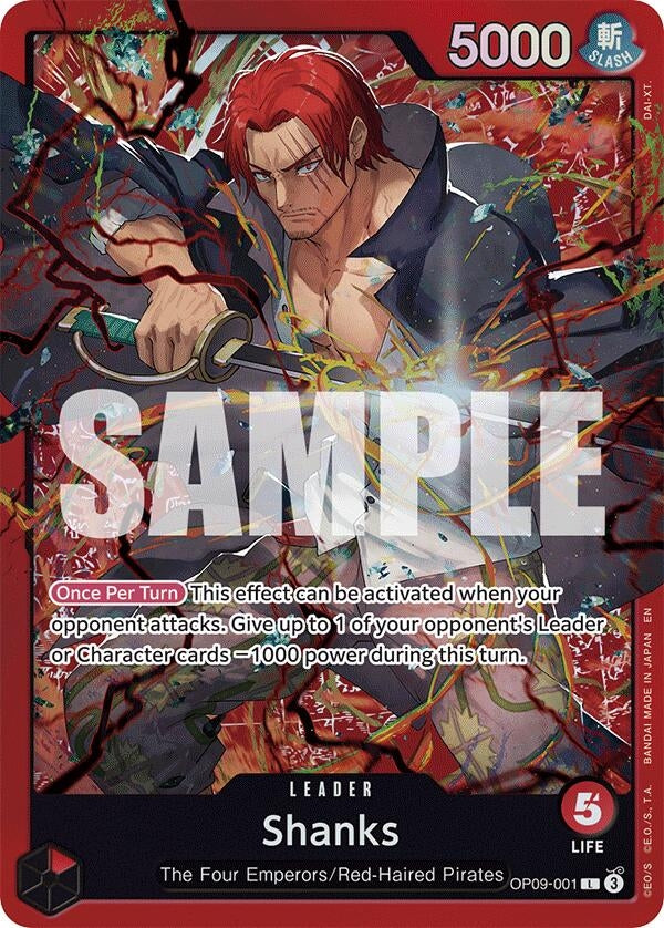 Image for Shanks (OP09-001) (OP09-001) (Starter Deck 23: RED Shanks) - One Piece Card Game