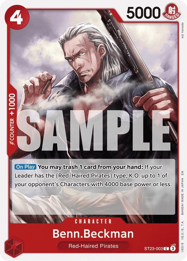 Image for Benn.Beckman (ST23-003) (Starter Deck 23: RED Shanks) - One Piece Card Game