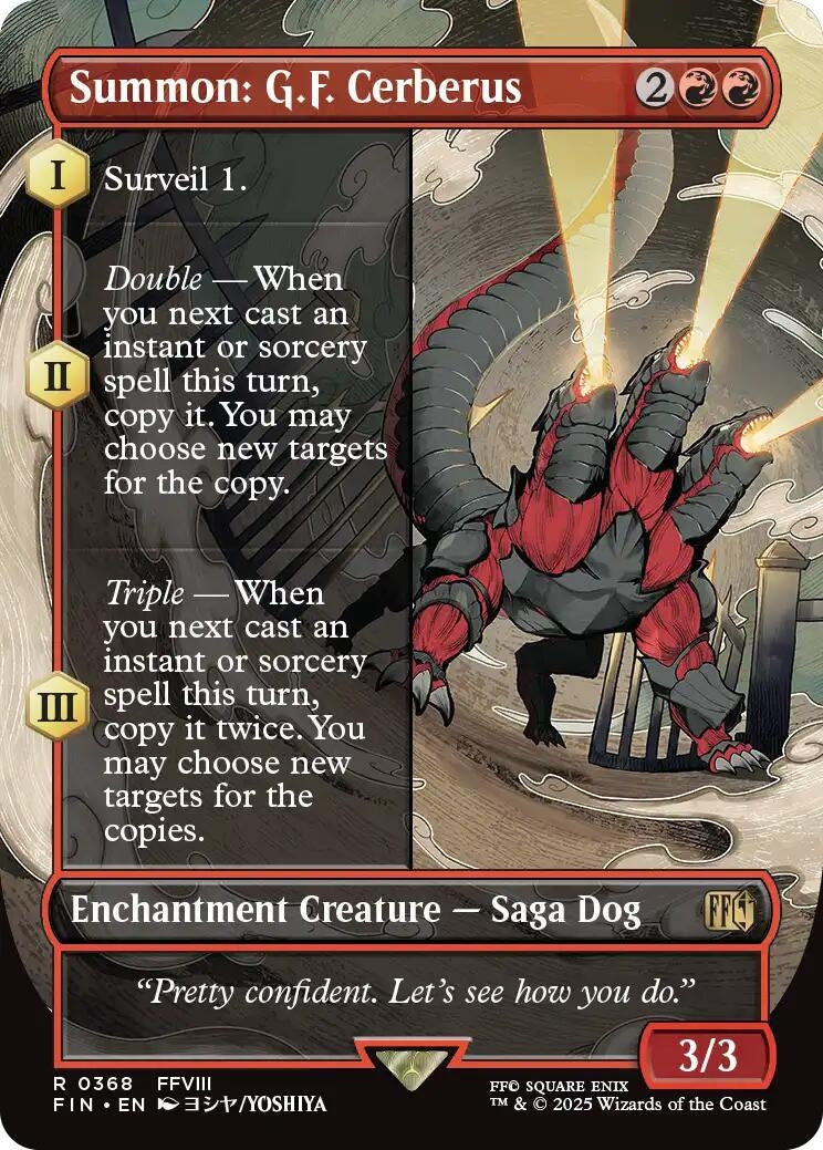 Image for Summon: G.F. Cerberus (Borderless) (368) (FINAL FANTASY) - Magic: The Gathering