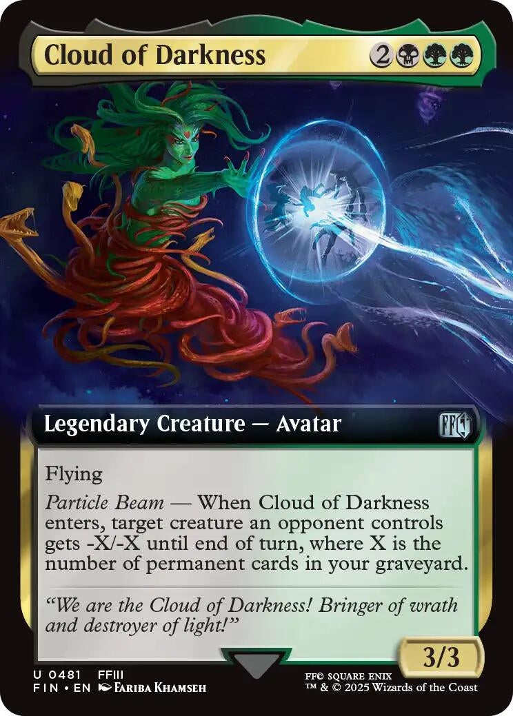 Image for Cloud of Darkness (Extended Art) (481) (FINAL FANTASY) - Magic: The Gathering