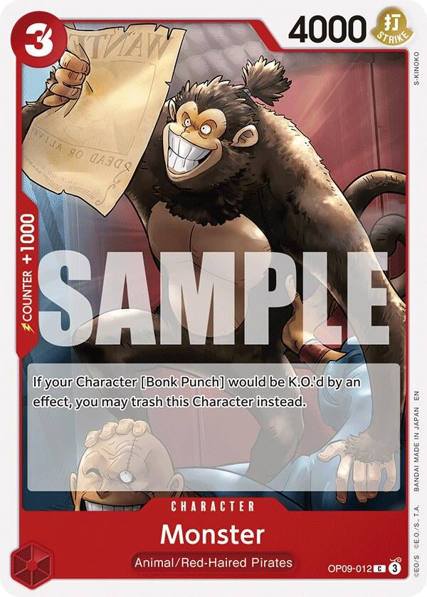 Image for Monster (Reprint) (OP09-012) (Starter Deck 23: RED Shanks) - One Piece Card Game