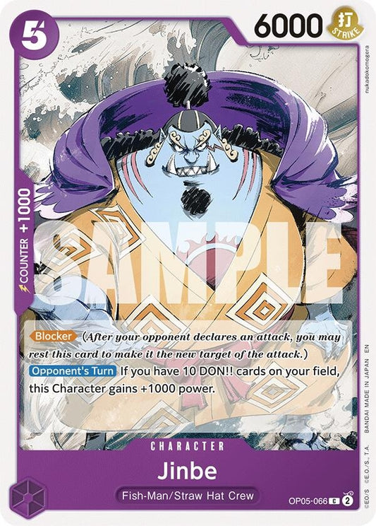 Image for Jinbe (Reprint) (OP05-066) (Starter Deck 26: PURPLE/BLACK Monkey.D.Luffy) - One Piece Card Game