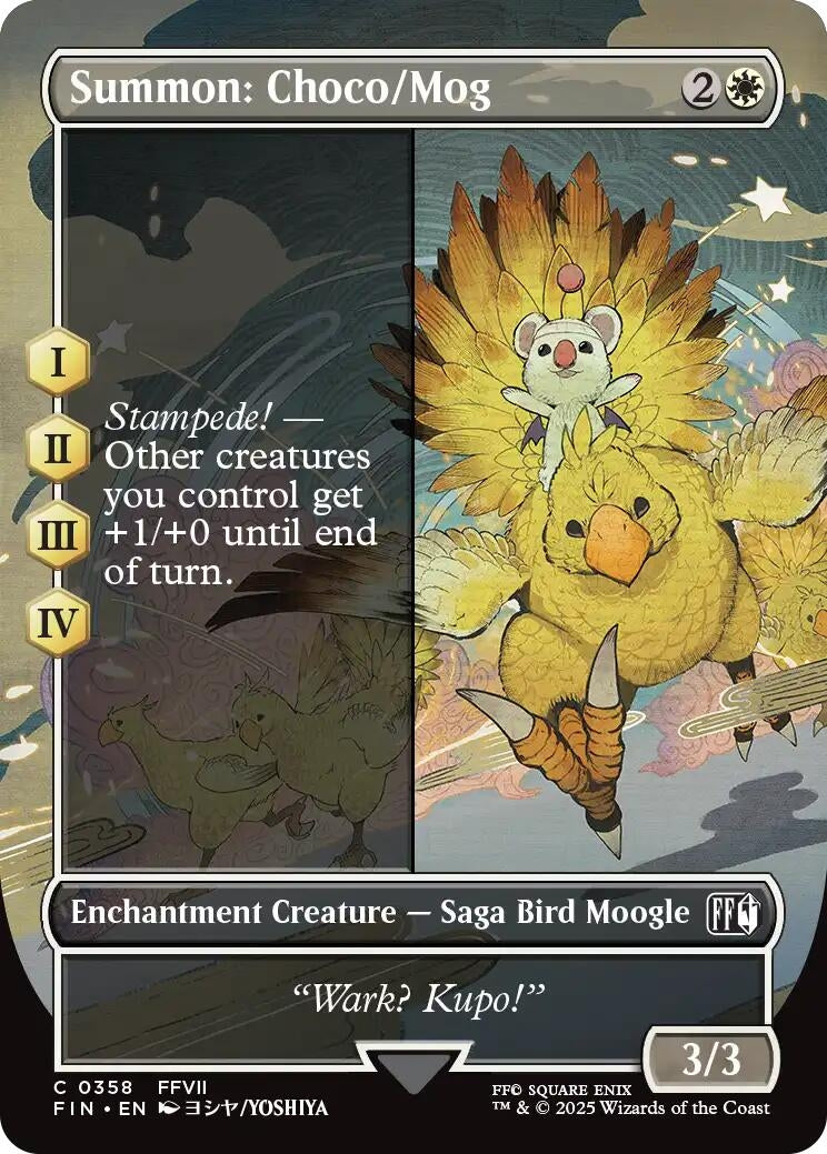 Image for Summon: Choco/Mog (Borderless) (358) (FINAL FANTASY) - Magic: The Gathering