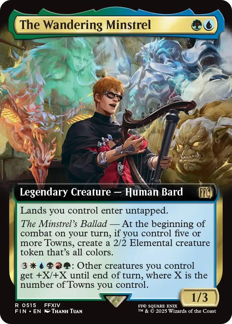 Image for The Wandering Minstrel (Extended Art) (515) (FINAL FANTASY) - Magic: The Gathering