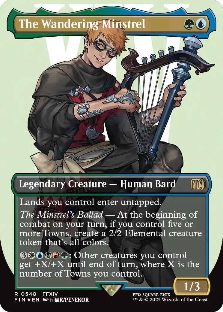 Image for The Wandering Minstrel (Borderless) (Surge Foil) (548) (FINAL FANTASY) - Magic: The Gathering