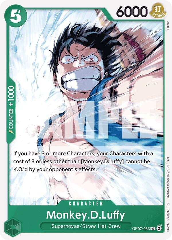 Image for Monkey.D.Luffy (Reprint) (OP07-033) (Starter Deck 24: GREEN Jewelry Bonney) - One Piece Card Game