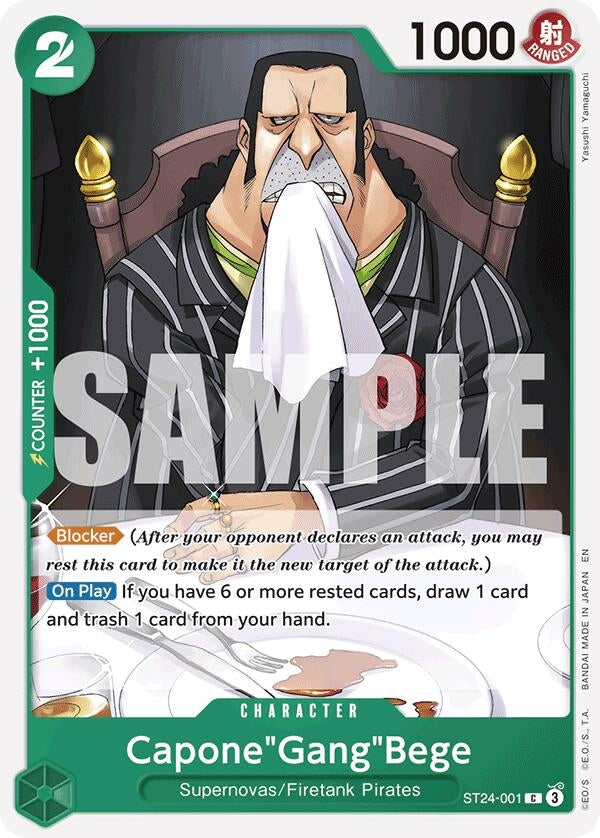 Image for Capone"Gang"Bege (ST24-001) (Starter Deck 24: GREEN Jewelry Bonney) - One Piece Card Game