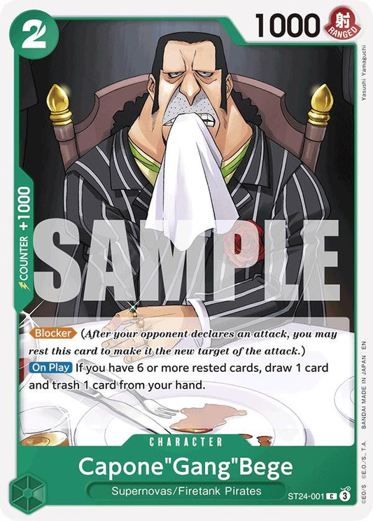 Image for Capone"Gang"Bege (ST24-001) (Starter Deck 24: GREEN Jewelry Bonney) - One Piece Card Game