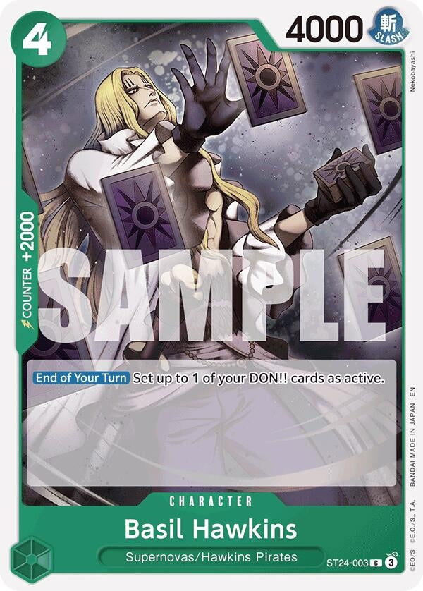 Image for Basil Hawkins (ST24-003) (Starter Deck 24: GREEN Jewelry Bonney) - One Piece Card Game