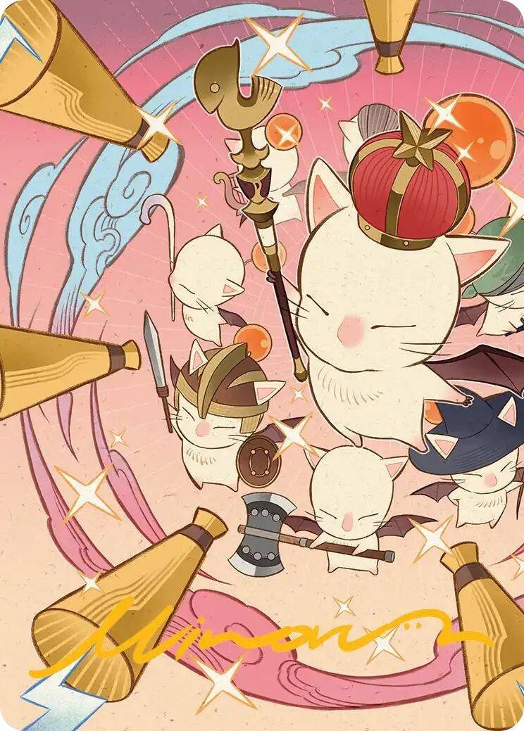Image for Summon: Good King Mog XII Art Card (Gold-Stamped Signature) (41) (Art Series: FINAL FANTASY) - Magic: The Gathering