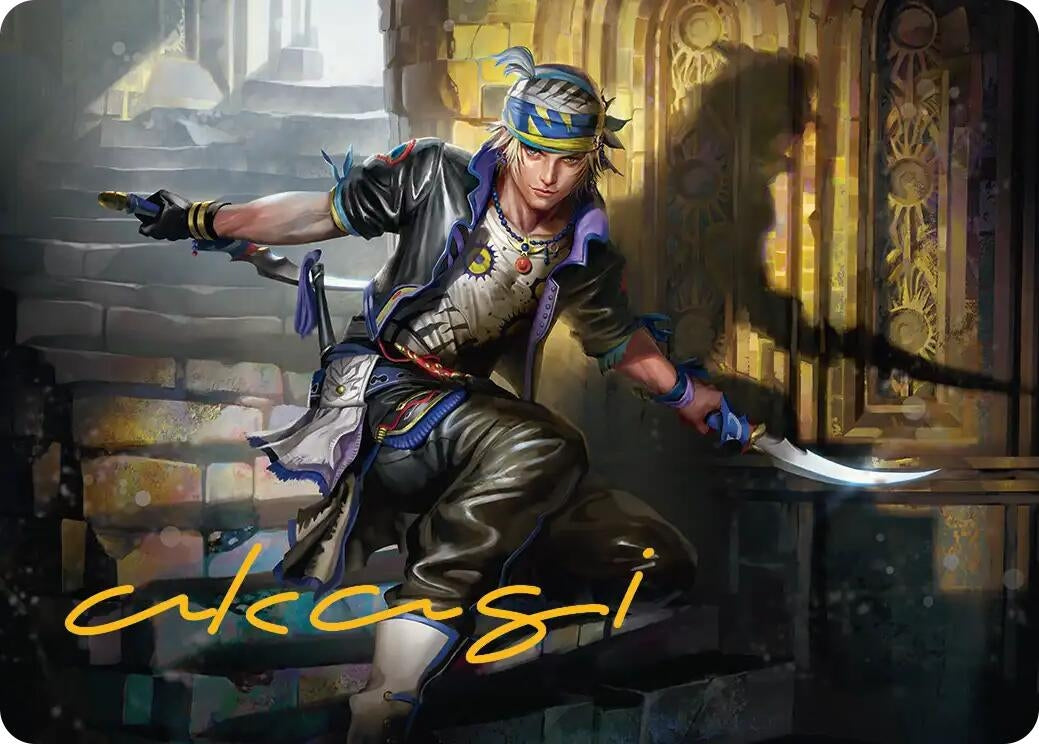 Image for Locke Cole Art Card (Gold-Stamped Signature) (15) (Art Series: FINAL FANTASY) - Magic: The Gathering