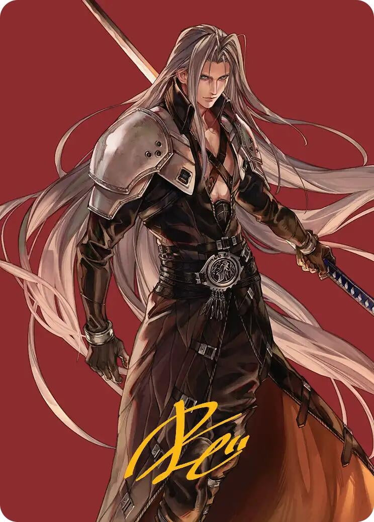 Image for Sephiroth, Fabled SOLDIER Art Card (Gold-Stamped Signature) (44) (Art Series: FINAL FANTASY) - Magic: The Gathering