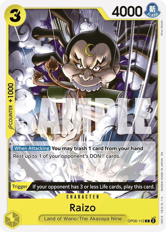 Image for Raizo (Reprint) (OP06-112) (Starter Deck 28: GREEN/YELLOW Yamato) - One Piece Card Game