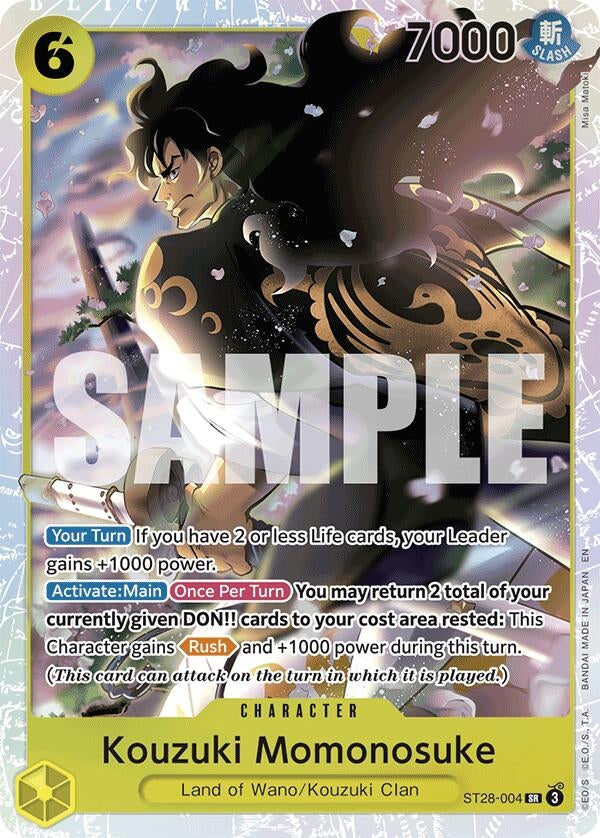 Image for Kouzuki Momonosuke (ST28-004) (Starter Deck 28: GREEN/YELLOW Yamato) - One Piece Card Game
