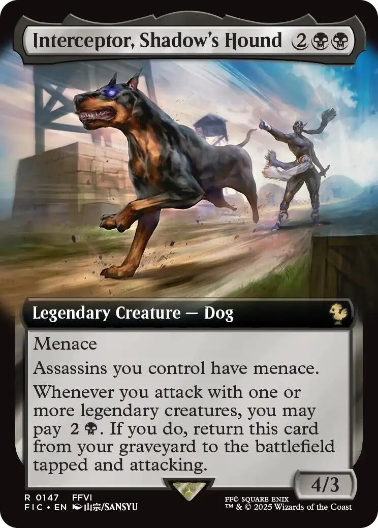 Image for Interceptor, Shadow's Hound (Extended Art) (147) (Commander: FINAL FANTASY) - Magic: The Gathering