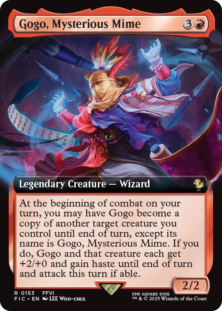Image for Gogo, Mysterious Mime (Extended Art) (153) (Commander: FINAL FANTASY) - Magic: The Gathering