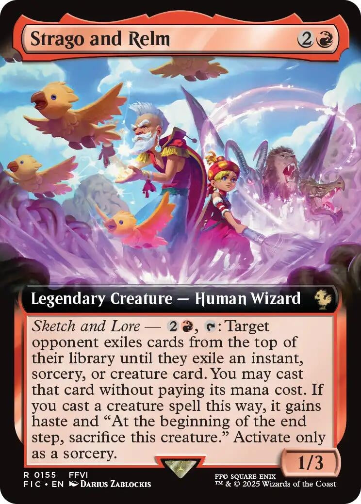 Image for Strago and Relm (Extended Art) (155) (Commander: FINAL FANTASY) - Magic: The Gathering