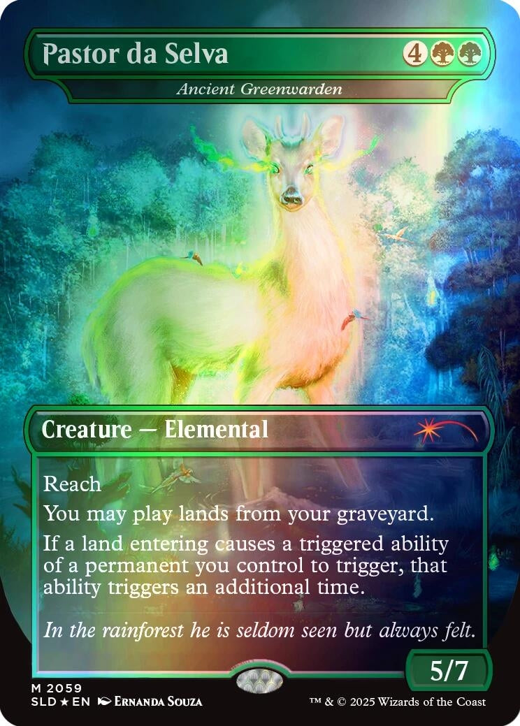 Image for Pastor da Selva - Ancient Greenwarden (Rainbow Foil) (2059) - Magic: The Gathering