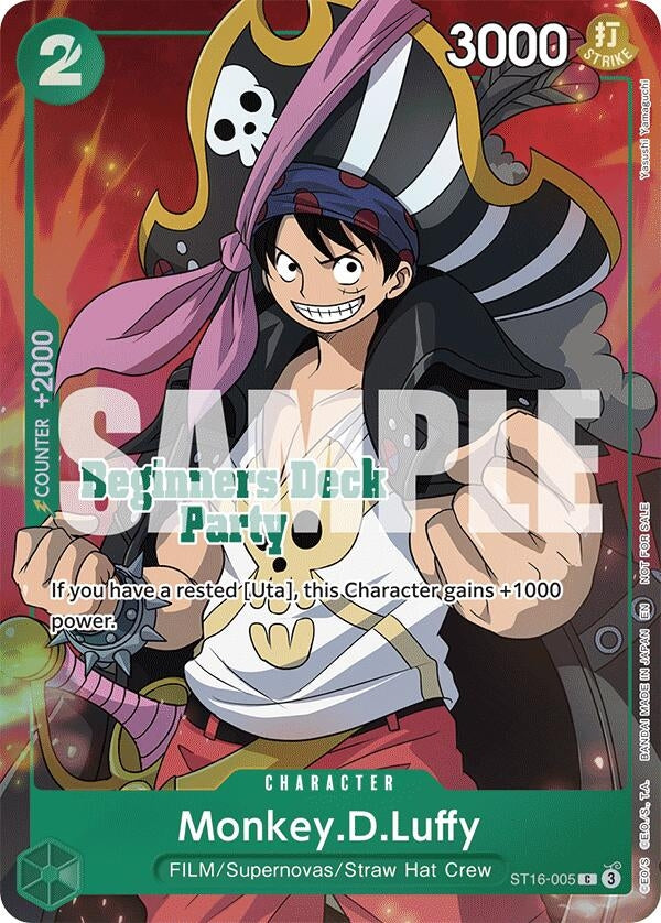 Image for Monkey.D.Luffy (Beginners Deck Party [ST-23] - [ST-28] Winner Pack) (ST16-005) (One Piece Promotion Cards) - One Piece Card Game