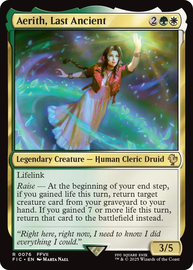 Aerith, Last Ancient (Surge Foil) (76) (Commander: FINAL FANTASY)