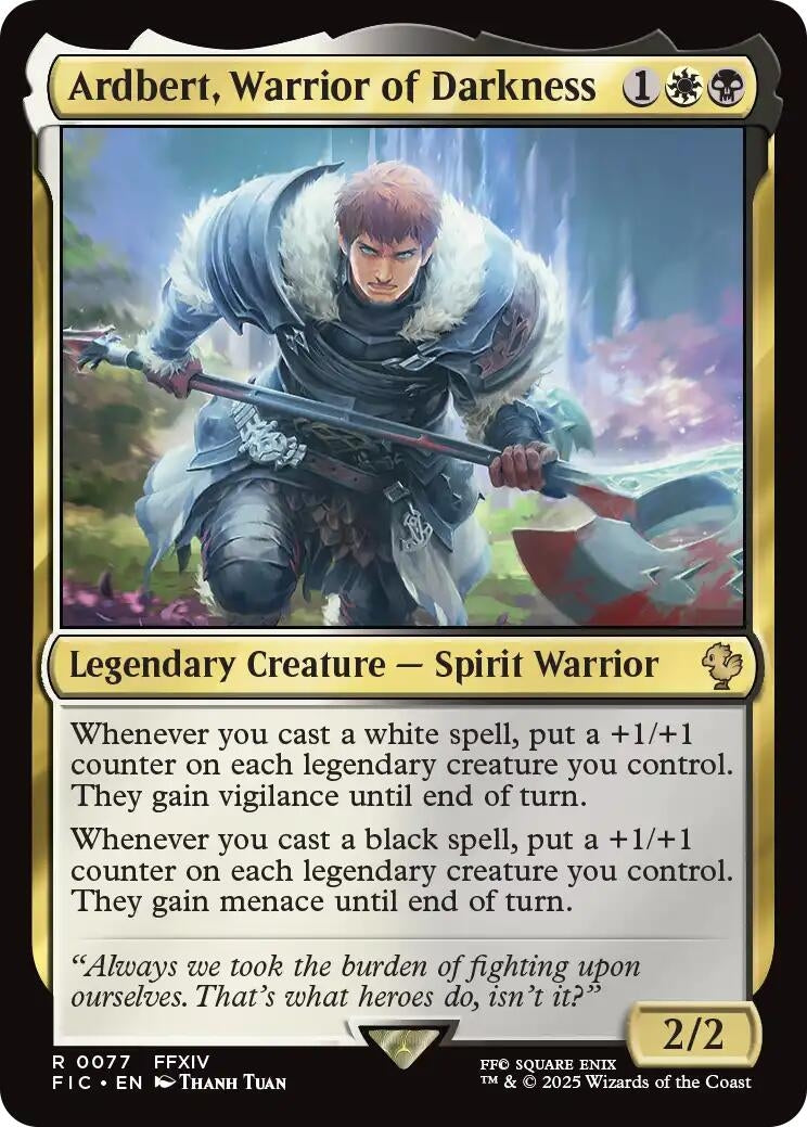 Image for Ardbert, Warrior of Darkness (Surge Foil) (77) - Magic: The Gathering