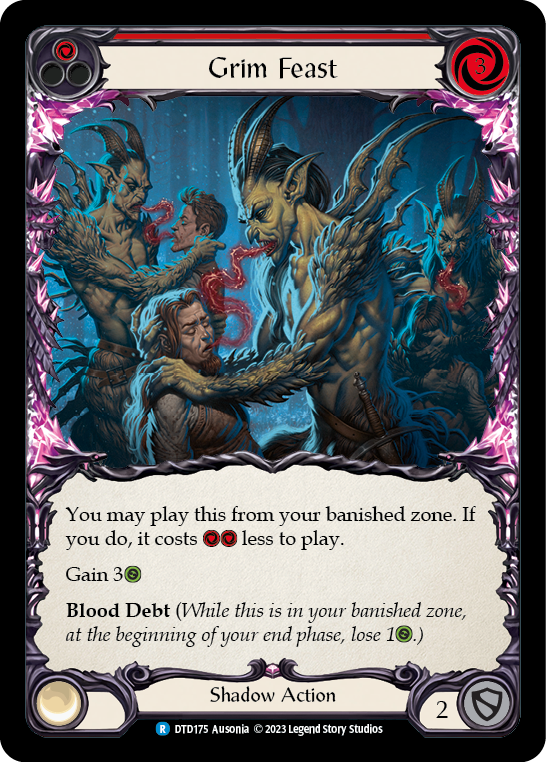 Grim Feast (Red) [DTD175] (Dusk Till Dawn)  Rainbow Foil | Red Riot Games CA