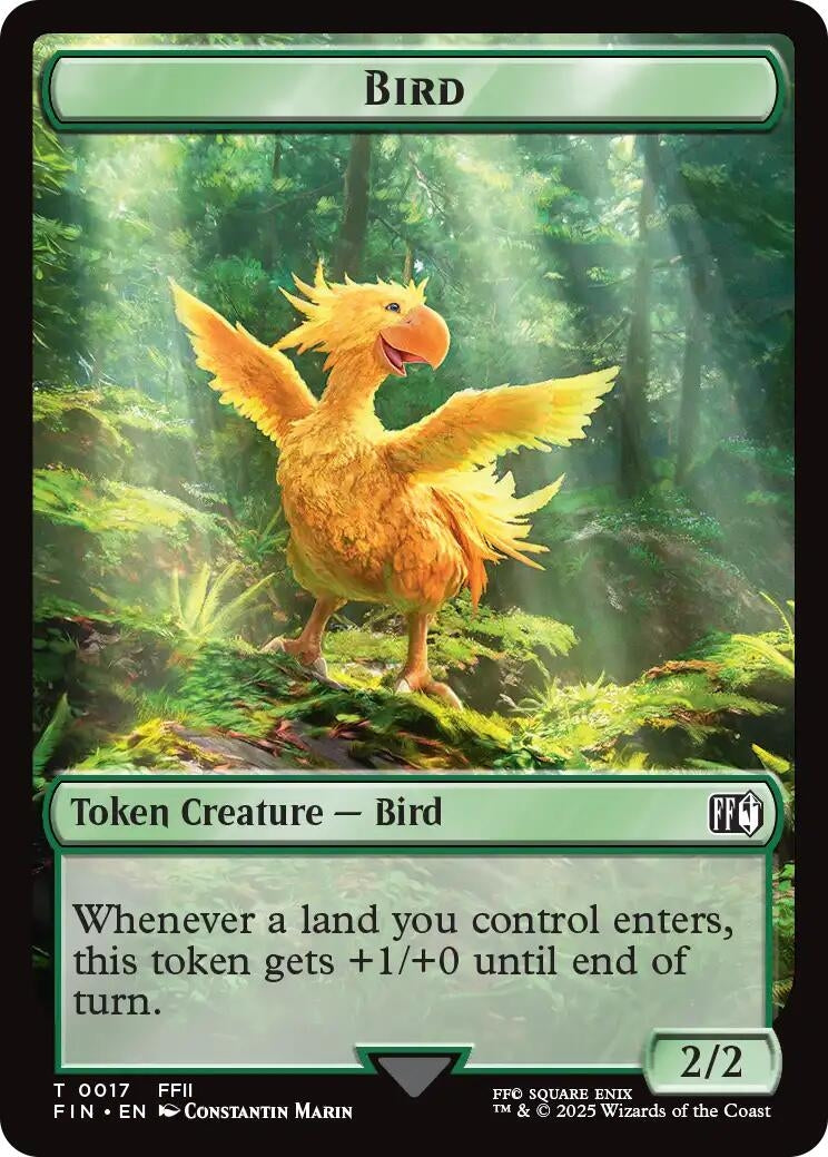 Image for Bird (0017) // Wizard (0015) Double-Sided Token (17 // 15) (FINAL FANTASY) - Magic: The Gathering