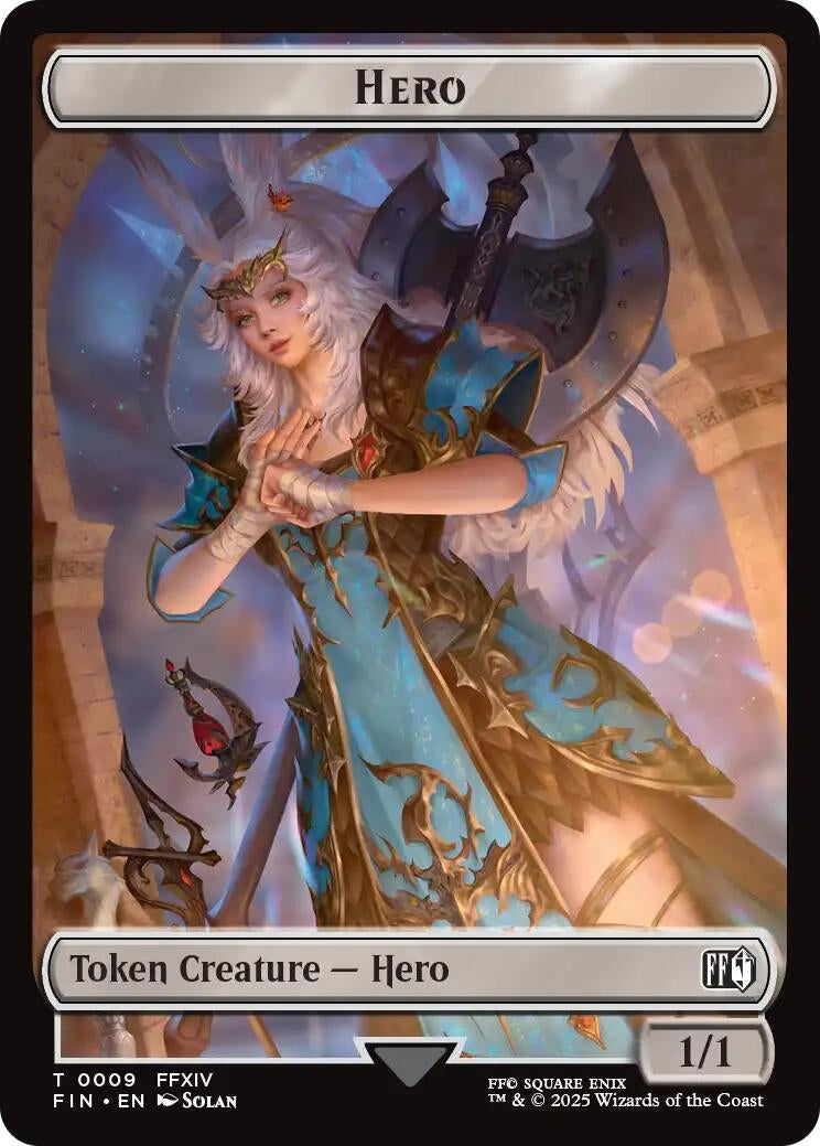 Image for Hero (0009) // Bird (0017) Double-Sided Token (9 // 17) (FINAL FANTASY) - Magic: The Gathering