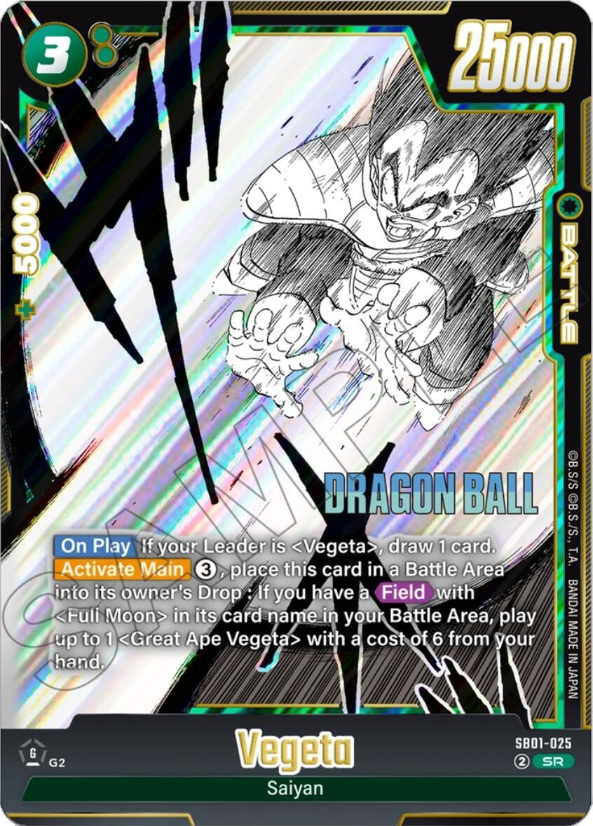 Image for Vegeta - SB01-025 (SB01-025) (Manga Booster 01) - Dragon Ball Super: Fusion World