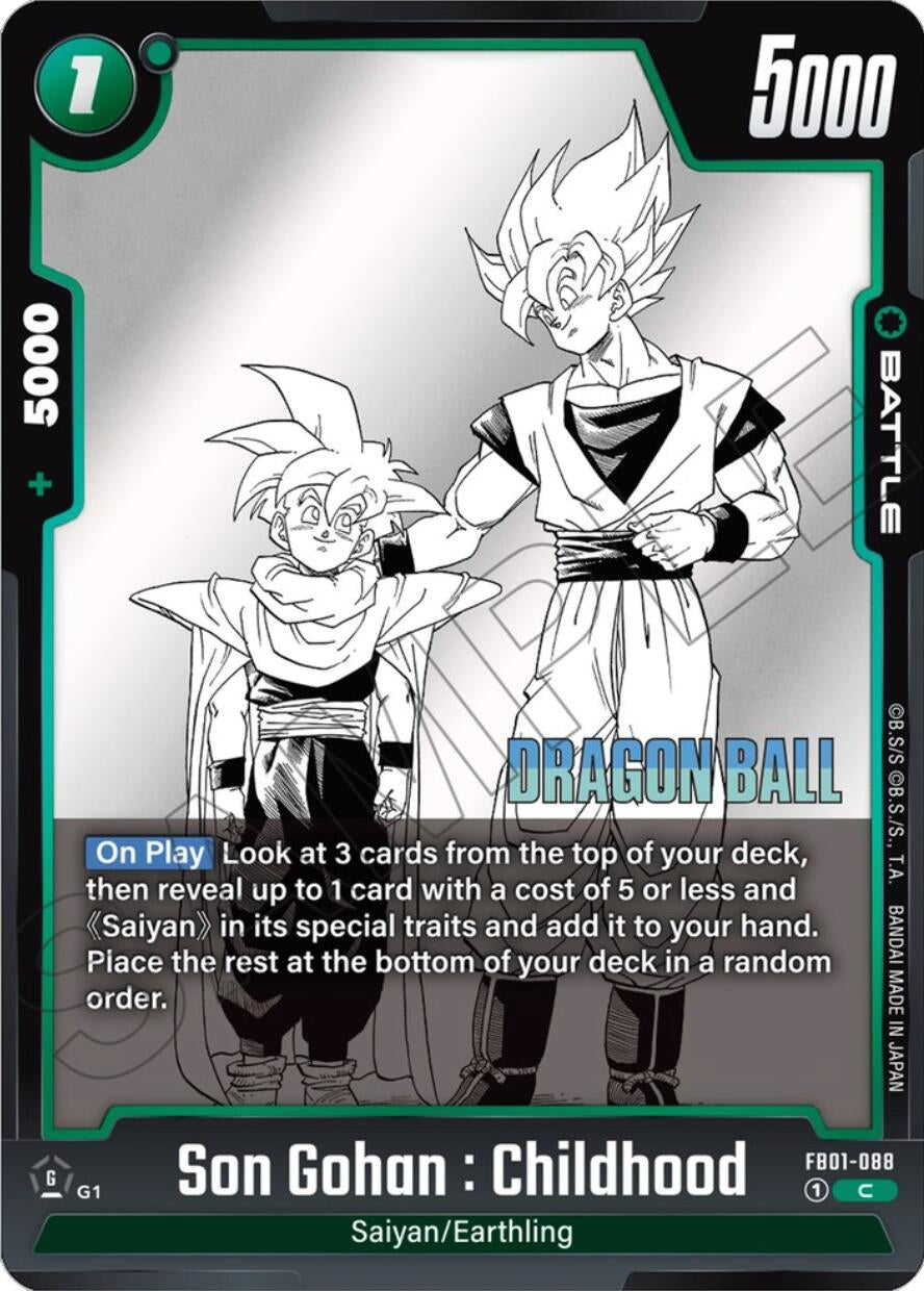 Image for Son Gohan : Childhood (FB01-088) (Manga Booster 01) - Dragon Ball Super: Fusion World