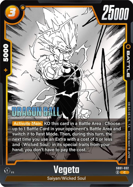 Image for Vegeta - SB01-032 (SB01-032) (Manga Booster 01) - Dragon Ball Super: Fusion World