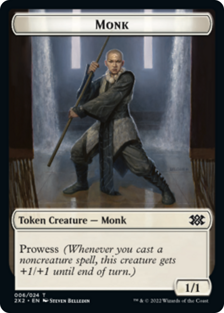 Spider // Monk Double-Sided Token [Double Masters 2022 Tokens] | Red Riot Games CA